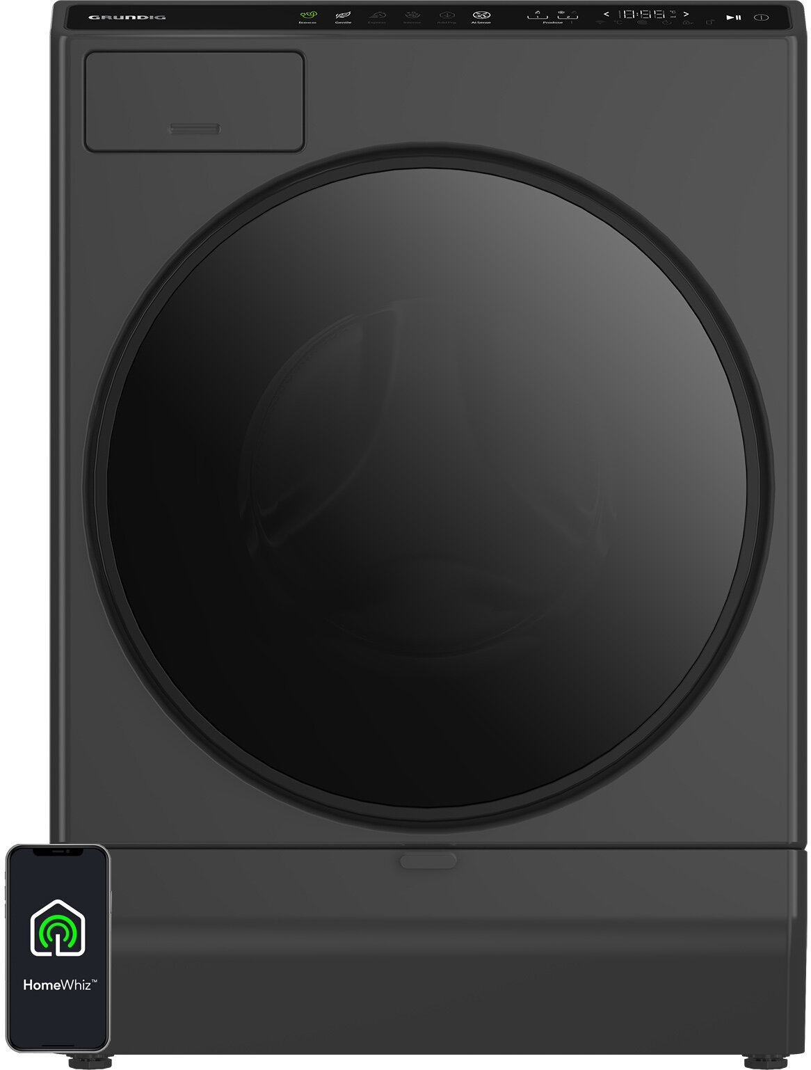 Pralka GRUNDIG GW9I91041A Antracyt 10kg 1400obr Steam Para WiFi AutoDose AI