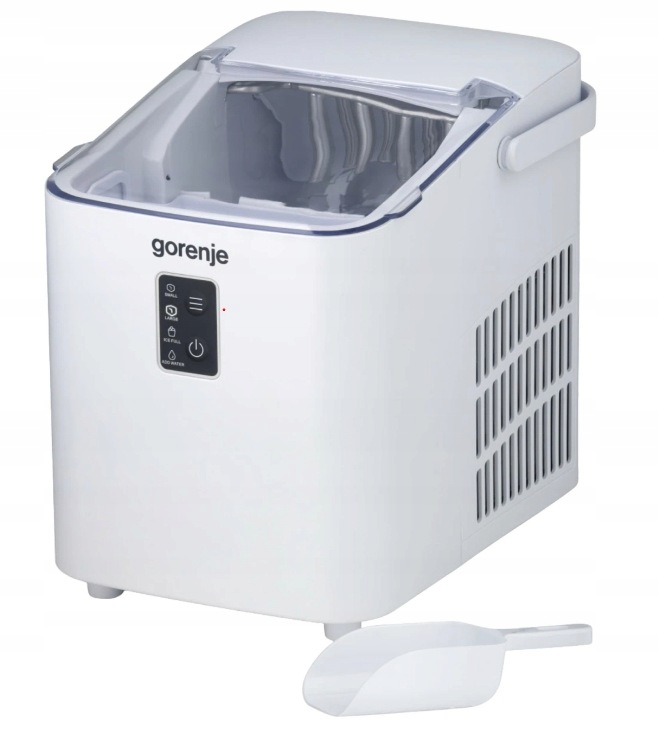 Kostkarka do lodu Gorenje IMDW1200W 12 kg dziennie 9 min rozmiary S L biała