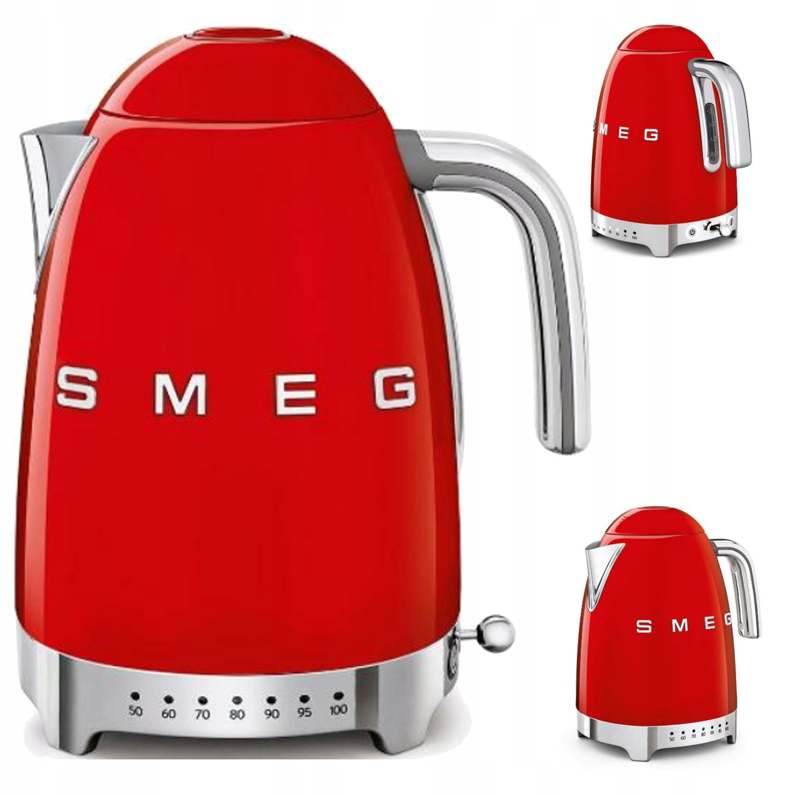 Czajnik elektryczny Smeg KLF04RDEU Czerwony Retro Regulowanie Temperatury