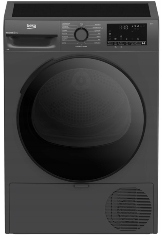 Suszarka Beko XBM3T47249M 7kg Czarna Pompa ciepła Inverter Slim A+++