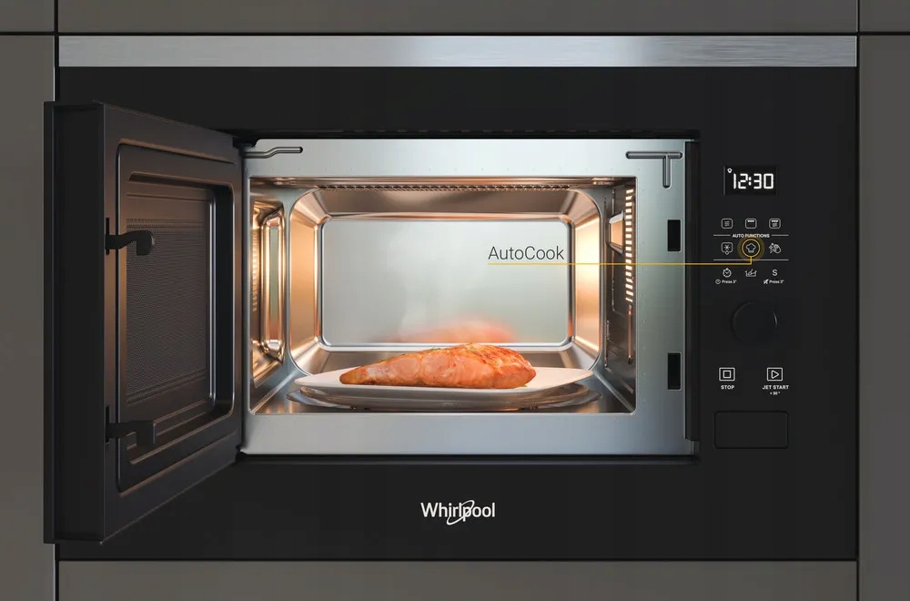 MIKROFALA DO ZABUDOWY WHIRLPOOL WMF200G Czarna 800W 20l Grill - obrazek 4