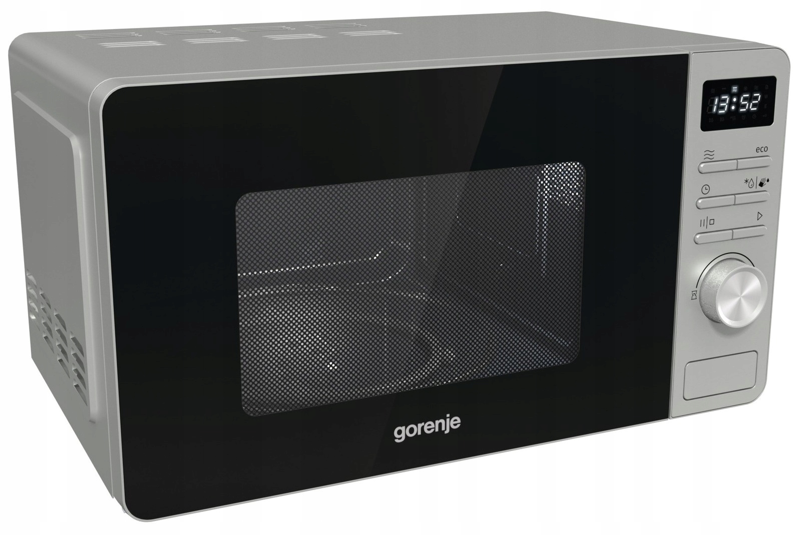 Kuchenka mikrofalowa Gorenje MO20A3X Inox / Czarna 800W 20L 5 poziomów 27cm