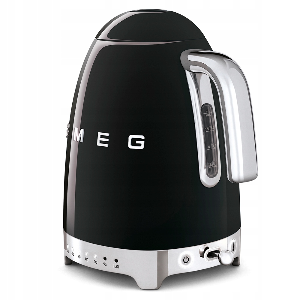 Czajnik Smeg KLF04BLEU 1,7L 2400W Regulacja temperatury Keep Warm Czarny - obrazek 3
