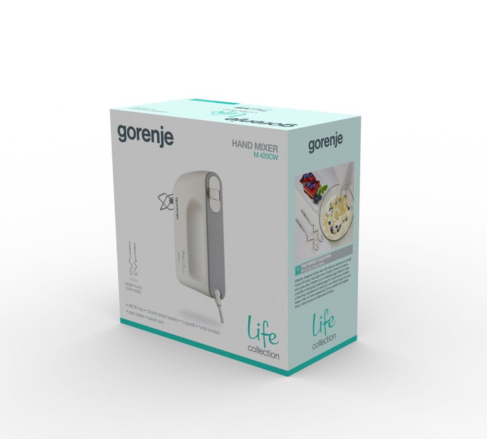 Mikser ręczny Gorenje M420CW Biały Miksowanie Ubijanie Mieszanie 450W - obrazek 4