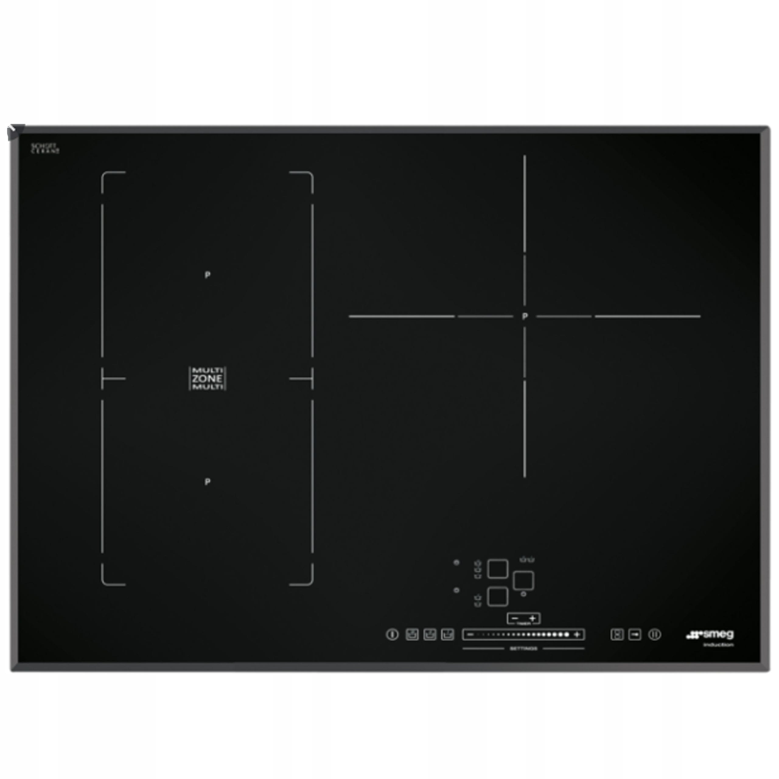 Płyta indukcyjna Smeg SIM571B Multizone 65cm 9 poziomów mocy łączone pole