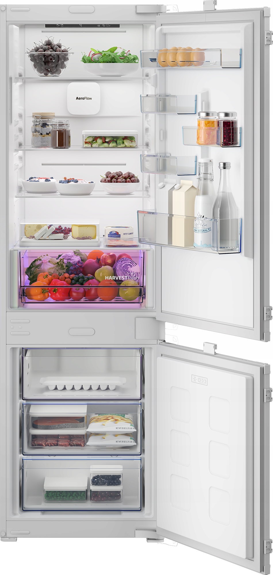 Lodówka do zabudowy Beko B3BCNA294HS No Frost 177cm 270L 37dB HarvestFresh
