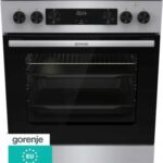 Kuchnia ceramiczna Gorenje GECS6C70XC 60cm Pizza AirFry AquaClean Inox 71l
