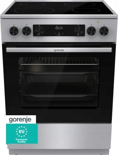Kuchnia ceramiczna Gorenje GECS6C70XC 60cm Pizza AirFry AquaClean Inox 71l