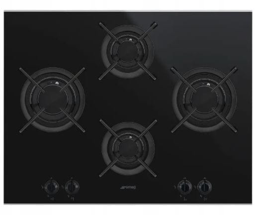 PŁYTA GAZOWA SMEG PV664LCNXDE Czarna Szkło Pokrętła Żeliwne 65 cm outlet