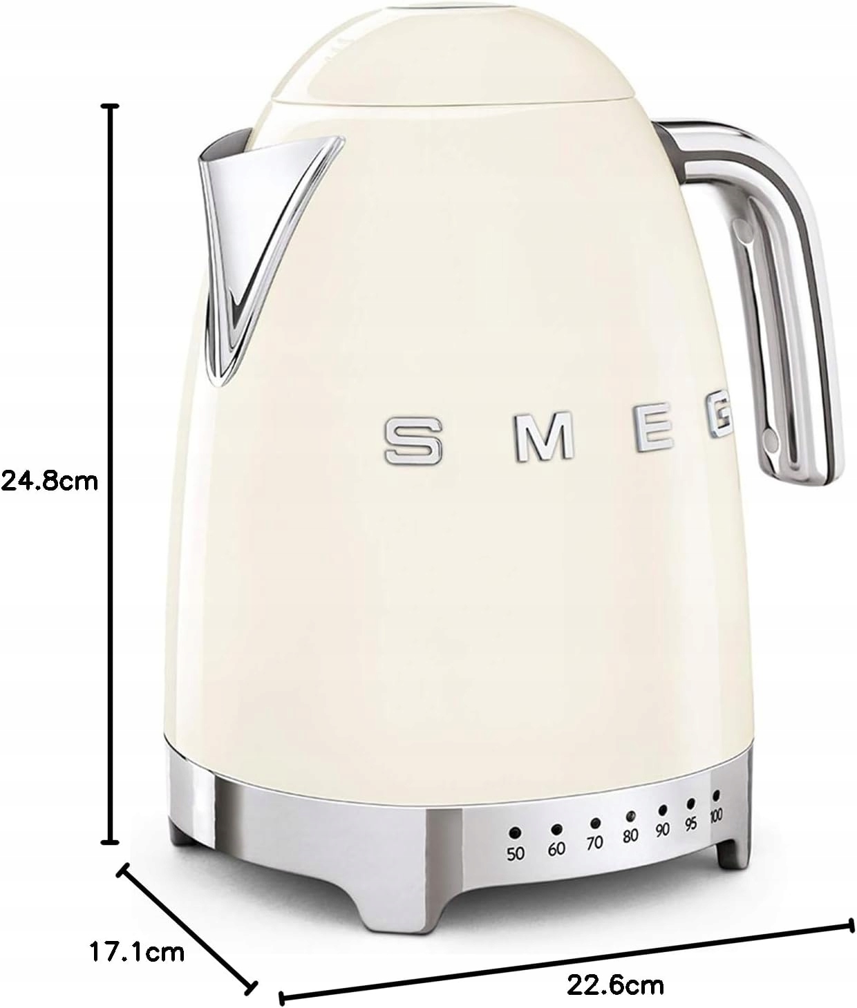 Czajnik Smeg KLF04CREU Retro 50’s Style1,7 l 2400 W Regulacja temp Outlet - obrazek 6