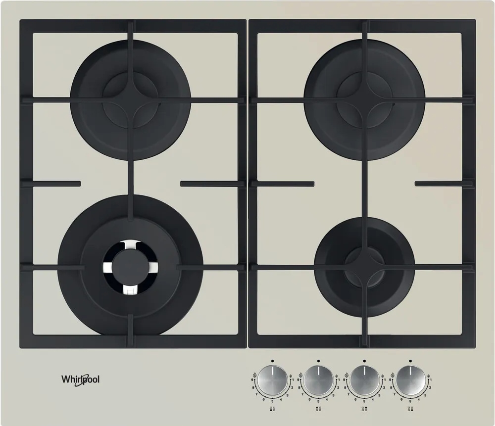 Płyta gazowa Whirlpool GOFL 629/S 59cm 4 palniki Szampański Żeliwny Ruszt