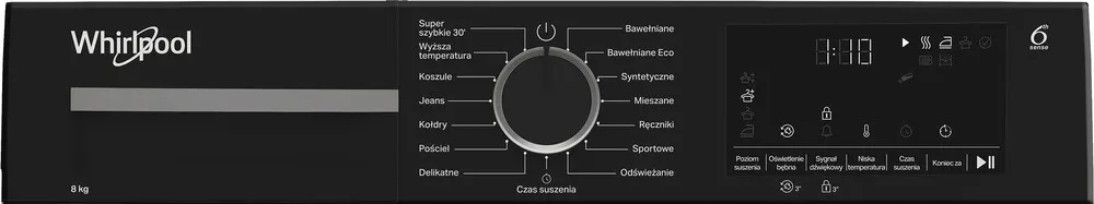 Suszarka Whirlpool MX WSD 83M WBS PL Pompa ciepła 8kg Biały Slim 6. Zmysł - obrazek 4