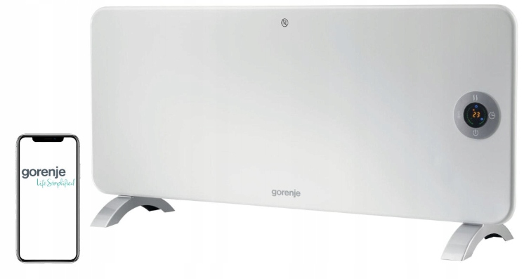 Grzejnik konwektorowy GORENJE Optiheat 2000EWP 2 kW WiFi Wyświetlacz Biały - obrazek 3