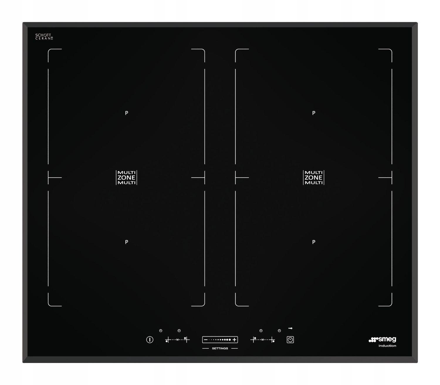 Płyta indukcyjna Smeg SIM562B Booster łączone pola Szlif Timer 230/400V