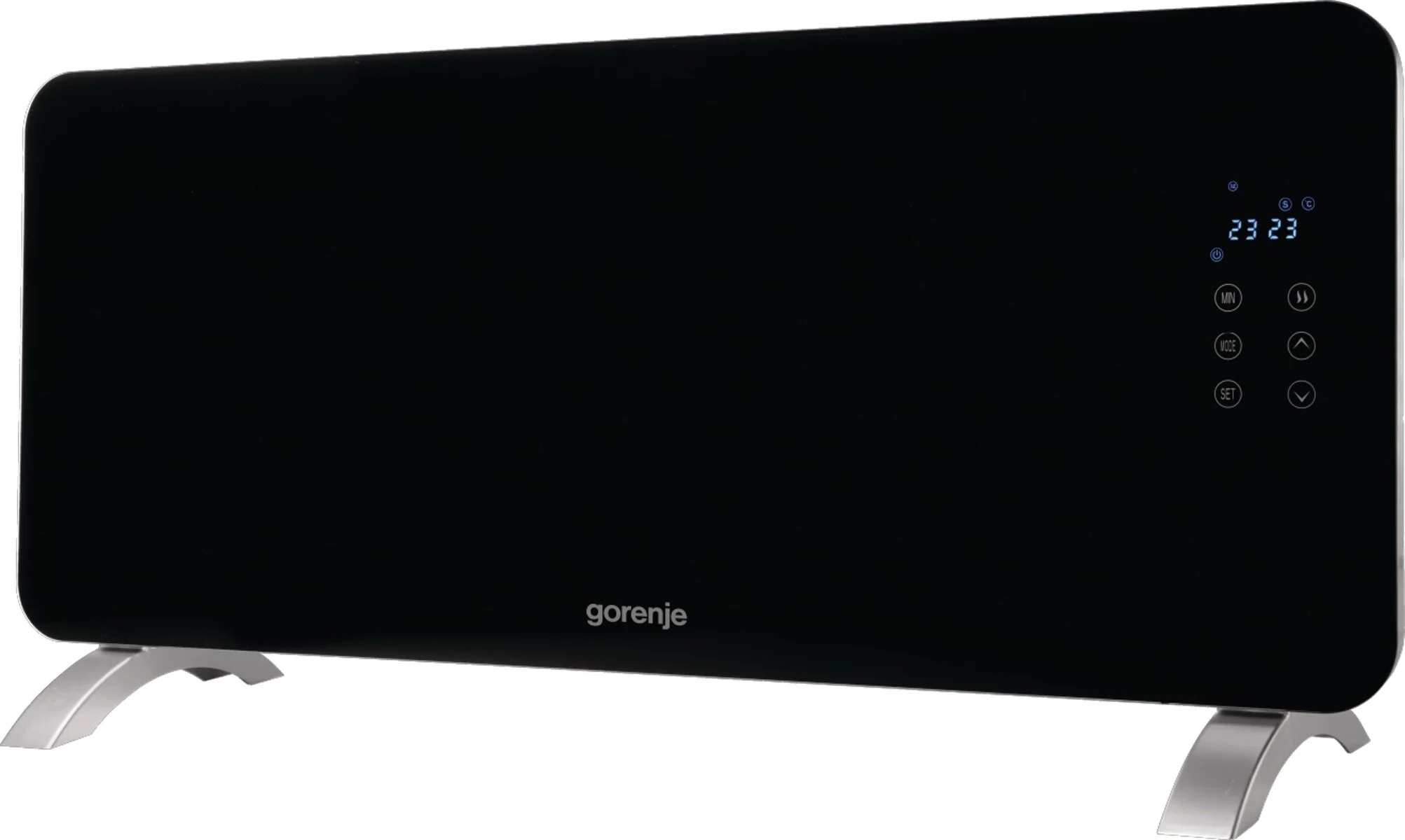 Grzejnik konwektorowy Optiheat2000GTPT 2 kW Czarne Szkło Timer Wyświetlacz