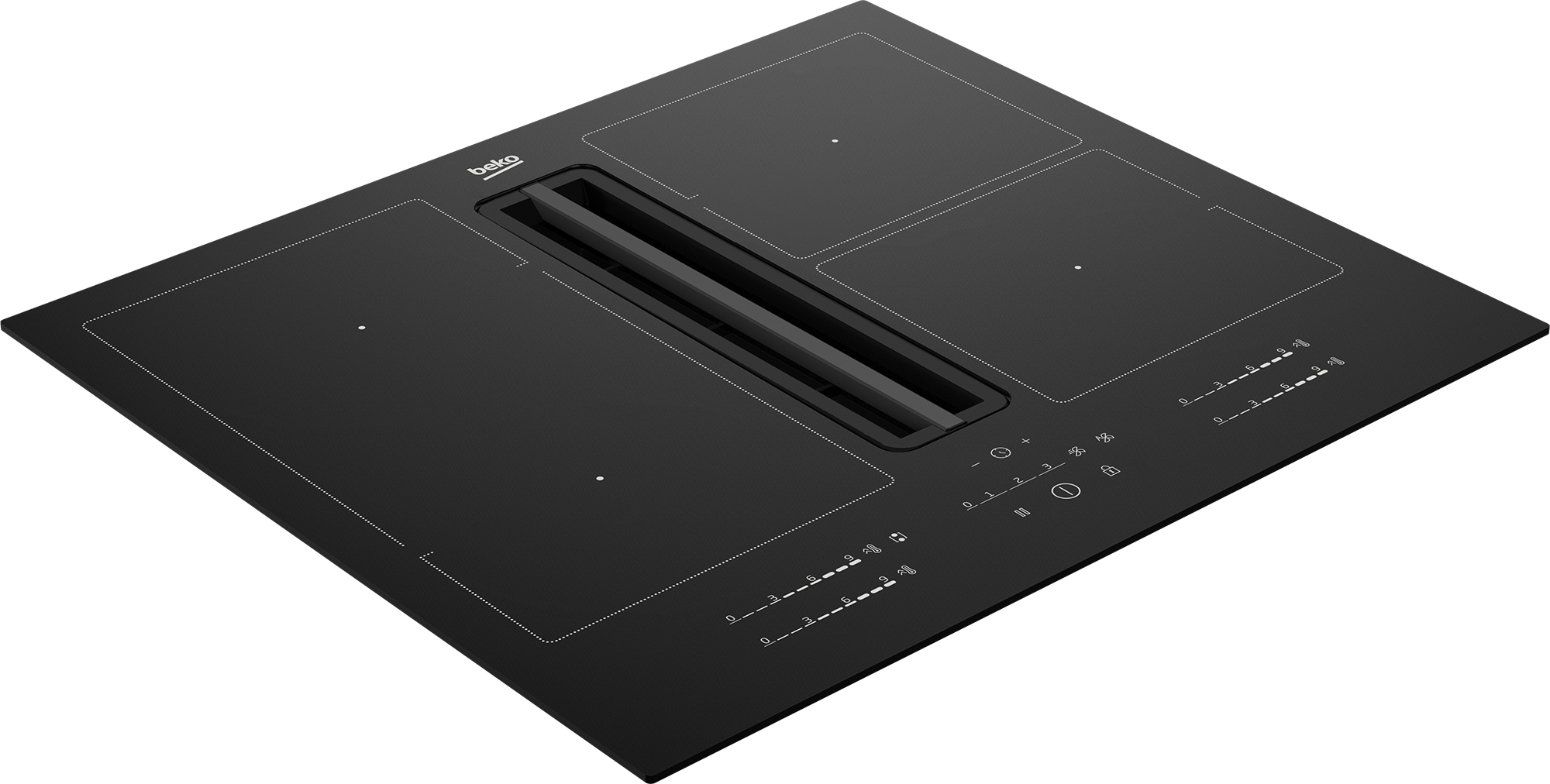 Płyta indukcyjna z wyciągiem Beko HIXI64700UF IndyFlex Łączenie pól Booster - obrazek 4
