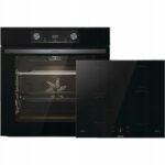 Zestaw czarny Gorenje piekarnik Para AirFry BOS6737E06BG + płyta GI6401BSC