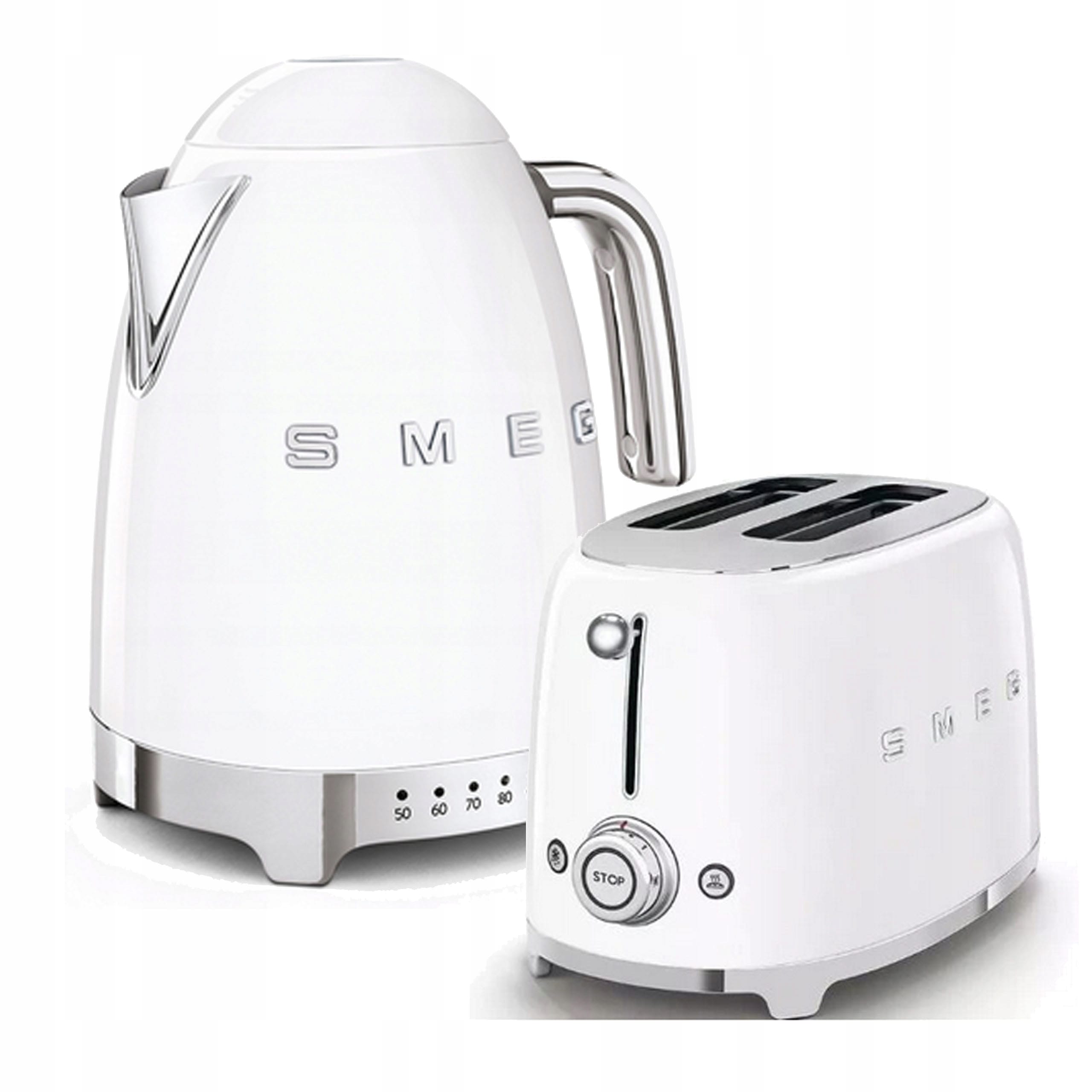 Czajnik + Toster Smeg KLF04WHEU TSF01WHEU Biały