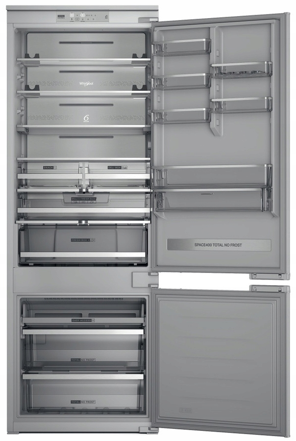 Lodówka do zabudowy Whirlpool WH SP70 T262 P 70cm 193,5cm Ciemny Wnętrze