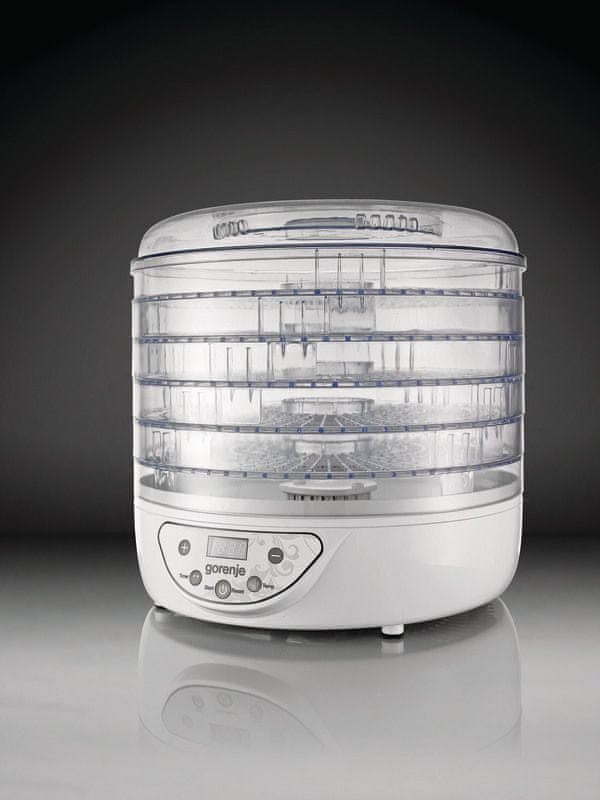 MOCNA DUŻA Suszarka do grzybów Owoców Ziół Gorenje 240 W Timer 5 sit LED - obrazek 5