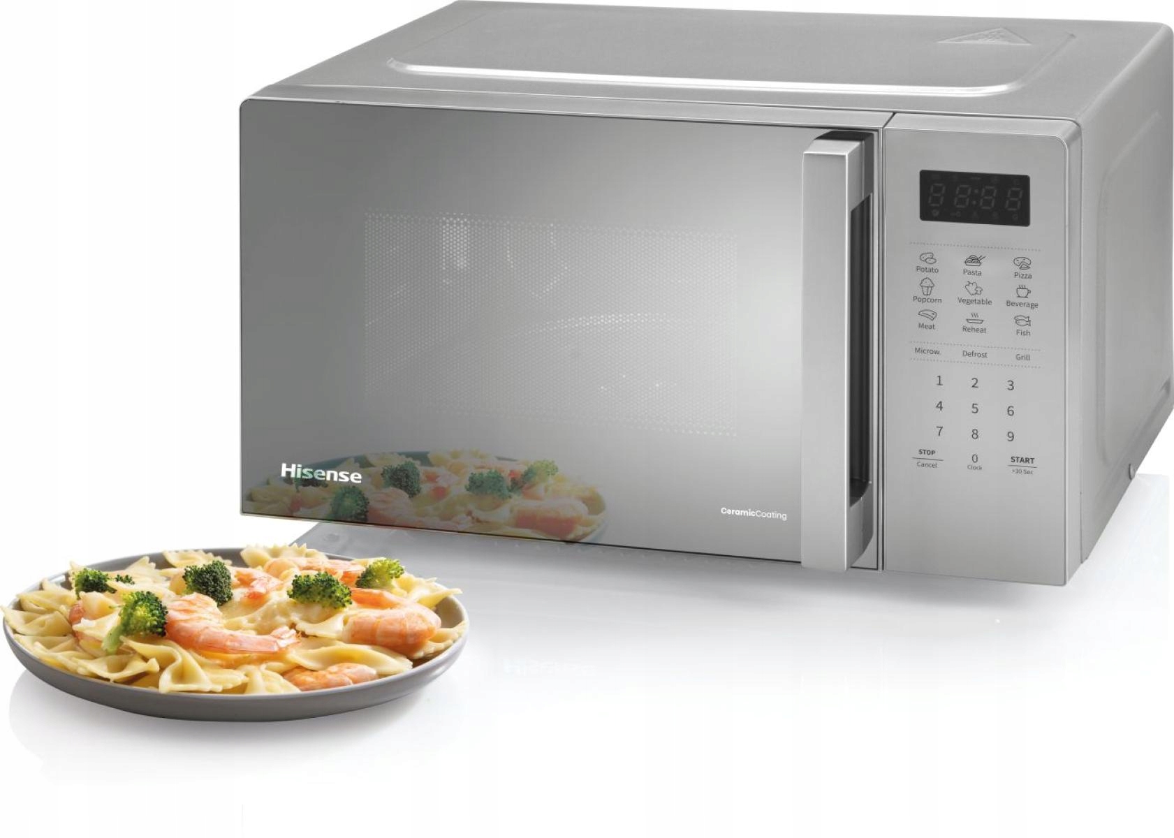 Mikrofalówka z grillem 20l 700W 800W ceramiczna komora 9 programów - obrazek 4