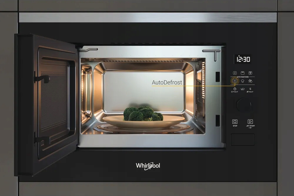 MIKROFALA DO ZABUDOWY WHIRLPOOL WMF200G Czarna 800W 20l Grill - obrazek 3