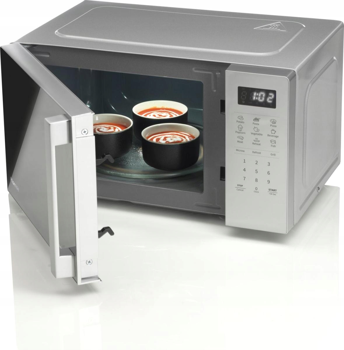 Mikrofalówka z grillem 20l 700W 800W ceramiczna komora 9 programów - obrazek 2