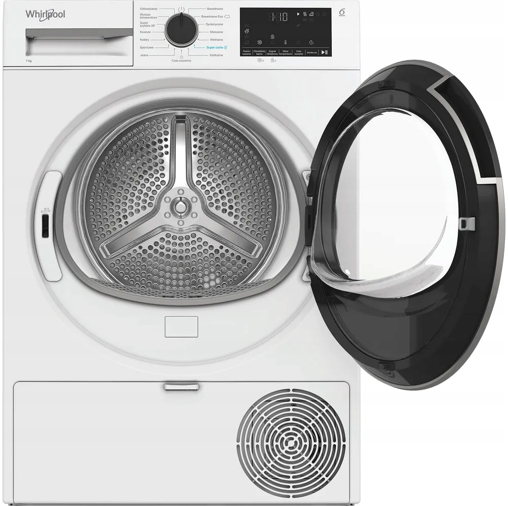 Zestaw Whirlpool pralka suszarka 7kg pompa ciepła para FreshCare białe - obrazek 3