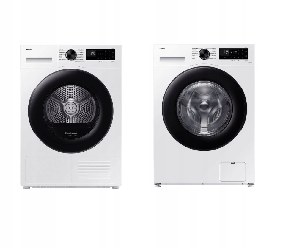 Zestaw Samsung Suszarka DV90DG52A0AE + Pralka WW90CGC04DAE Biały