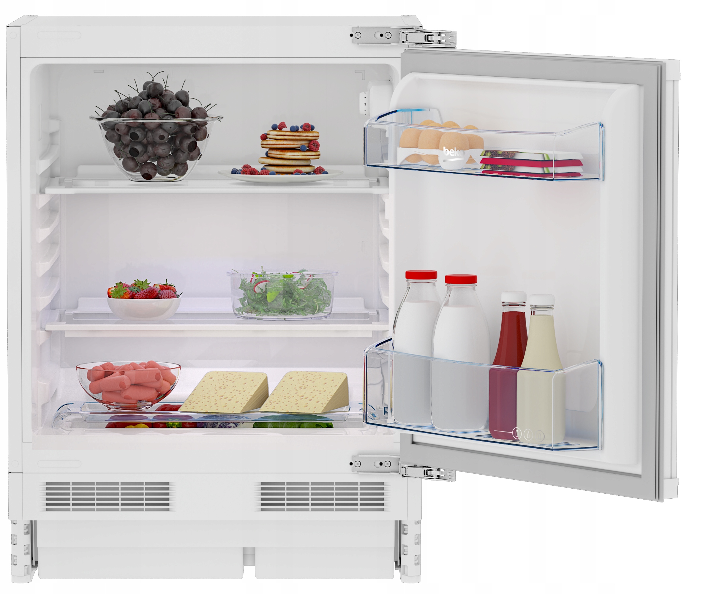 Lodówka do zabudowy Beko BU1104N LED 130l Cicha 81.8cm Zawias Nożycowy OUT - obrazek 3