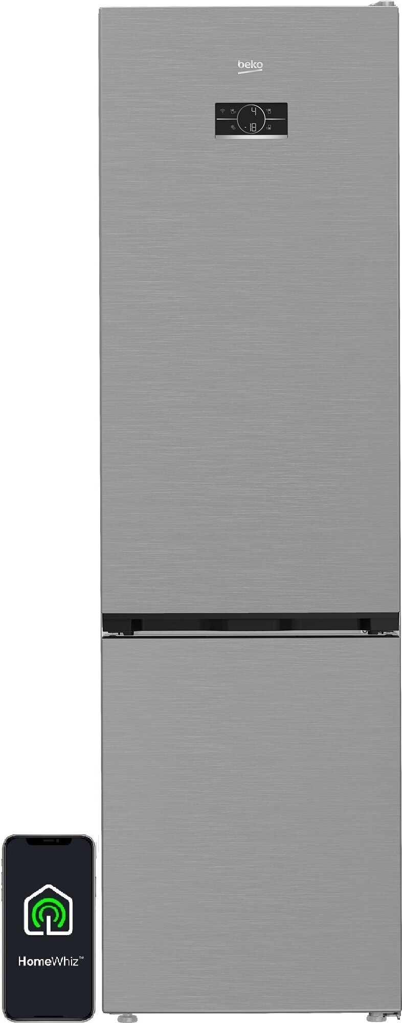 Lodówka dwudrzwiowa Beko B5RCNA416HXBW Inox No frost Funkcje AI CoolAdapt