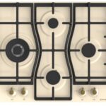 Płyta Gazowa GW6D42CLI Kremowa Retro Zapalarka Żeliwne Ruszty WOK 60 cm