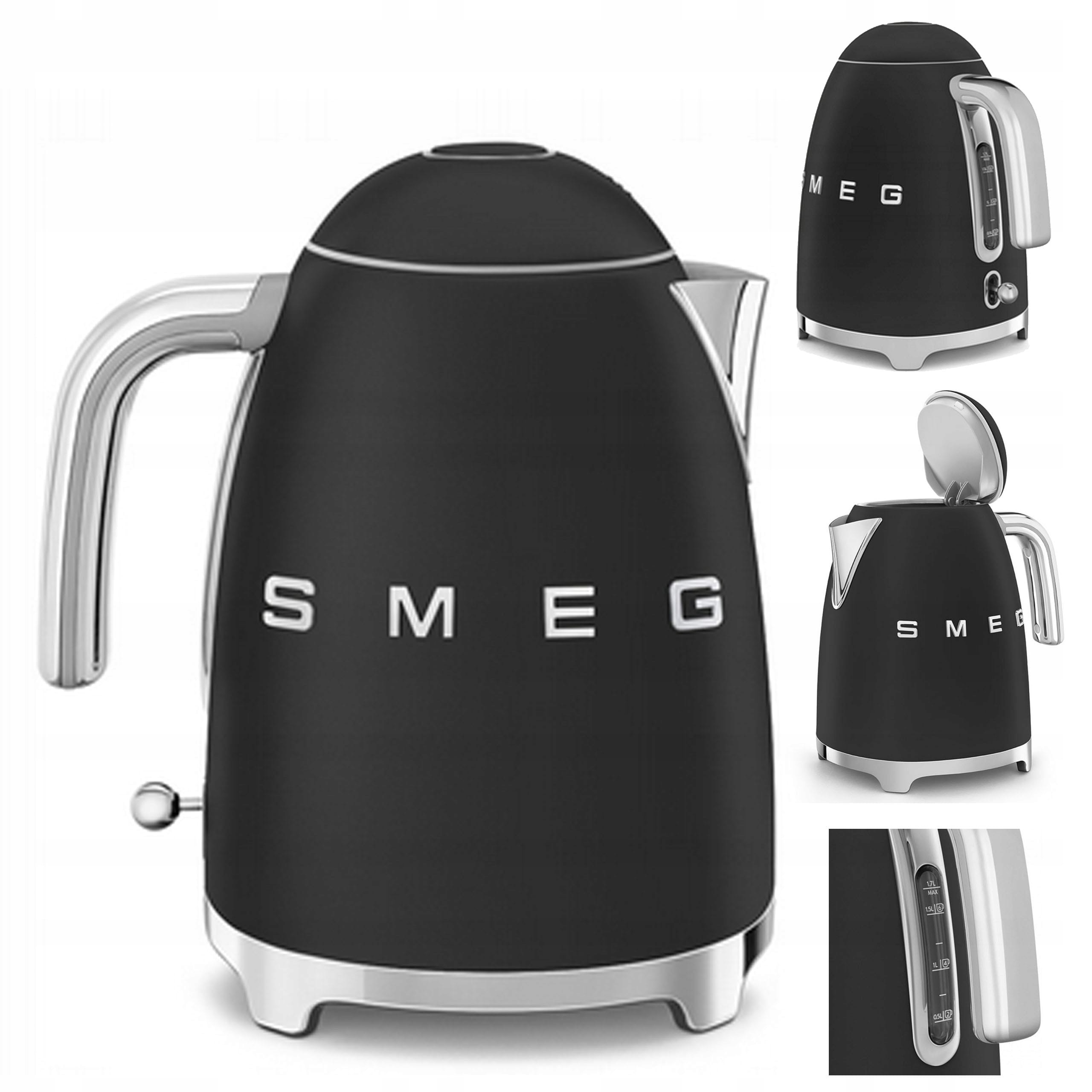 Czajnik Smeg KLF03BLMEU Czarny Matowy SoftOpening Retro 2400 W 1,7 L