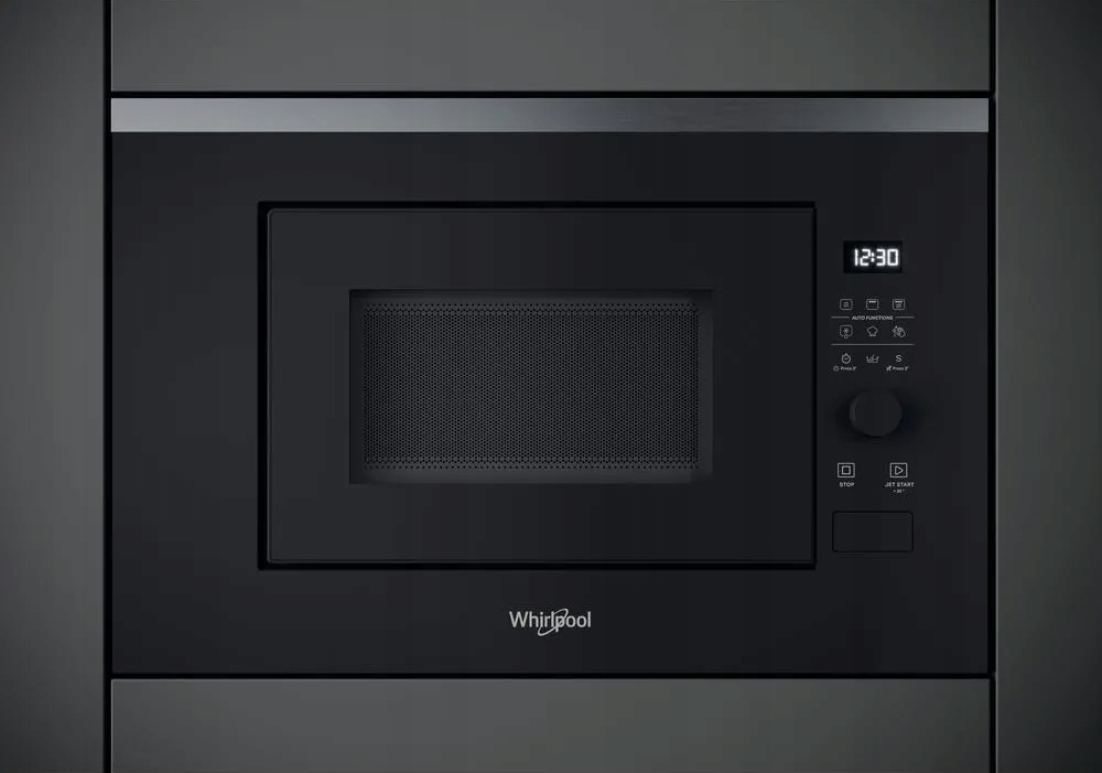 Kuchenka mikrofalowa do zabudowy Whirlpool WMF201G 800W czarna Grill 20l