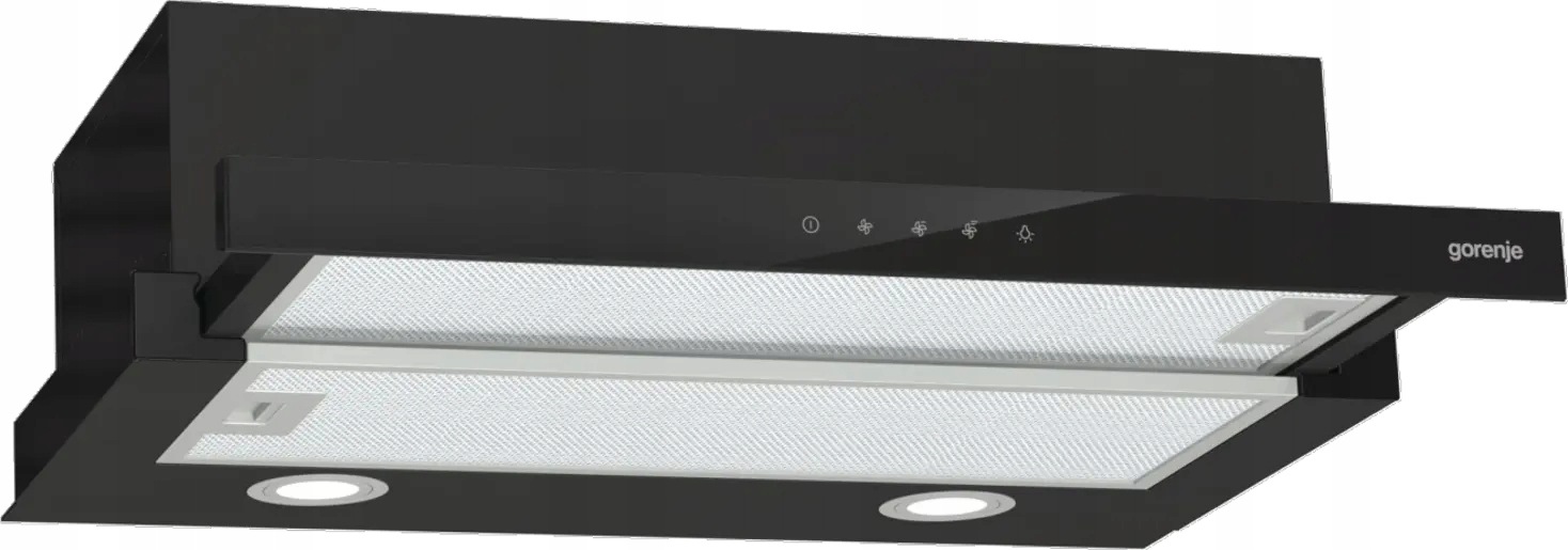 Okap wysuwany Gorenje TH64E4BG 60 cm 450 m³/h dotykowy LED 3 biegi 2 filtry