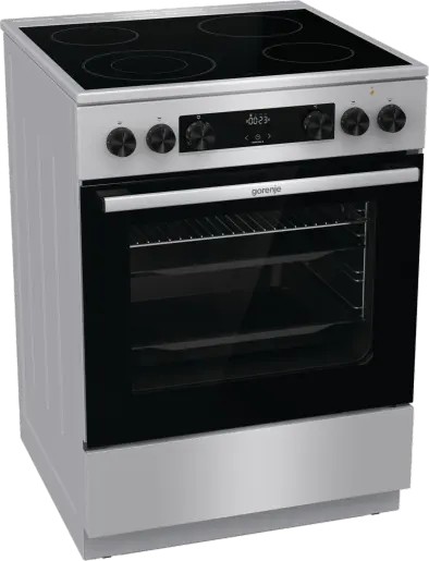 Kuchnia ceramiczna Gorenje GECS6C70XC 60cm Pizza AirFry AquaClean Inox 71l - obrazek 2
