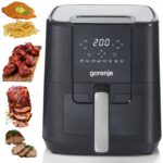 Frytkownica beztłuszczowa Gorenje AF1350DWB Czarna 1350 W 5,4 l 8 progr.