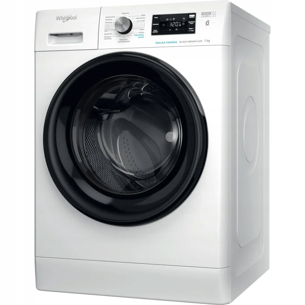 Zestaw Whirlpool pralka suszarka 7kg pompa ciepła para FreshCare białe - obrazek 2