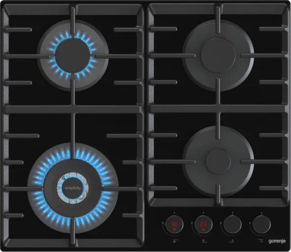 Płyta gazowa Gorenje GKTW642SYB Minutnik Szkło WOK Żeliwne ruszty 60cm