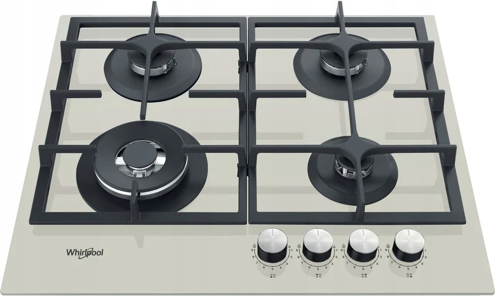 Płyta gazowa Whirlpool GOFL 629/S 59cm 4 palniki Szampański Żeliwny Ruszt - obrazek 2