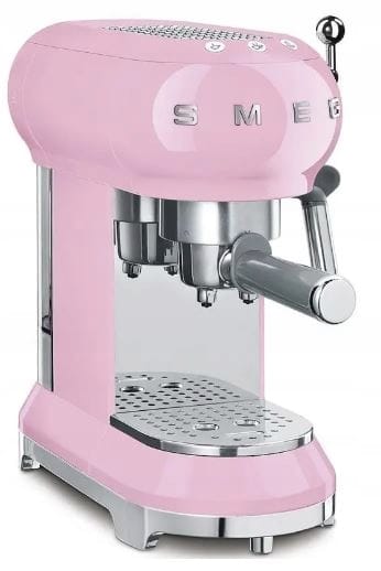 Ekspres kolbowy Smeg ECF01PKEU Pastelowy róż Retro 50's Style