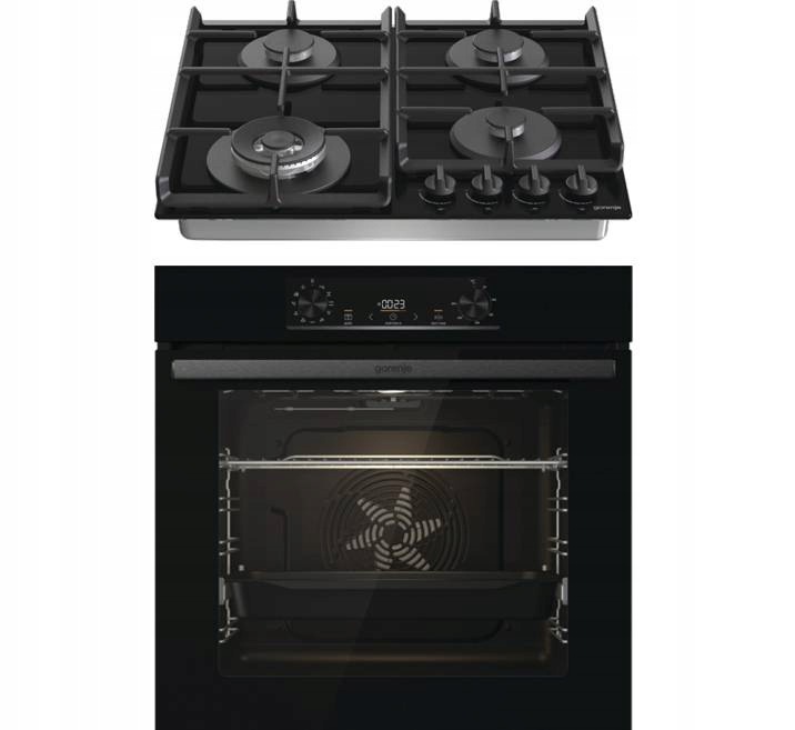 Zestaw do Zabudowy Gorenje BlackMet GoGW Termoobieg Grill AquaClean Pizza