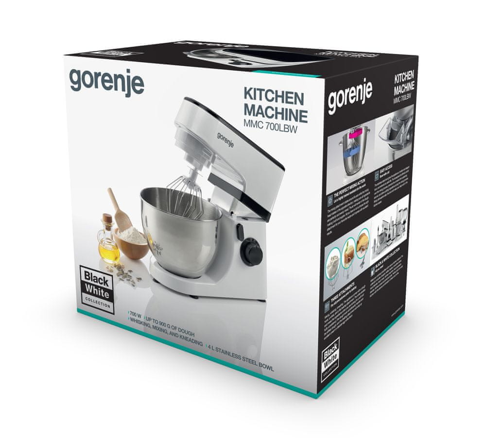 Robot kuchenny Gorenje MMC700LBW 800 W Biały 3 końcówki Misa Outlet - obrazek 3