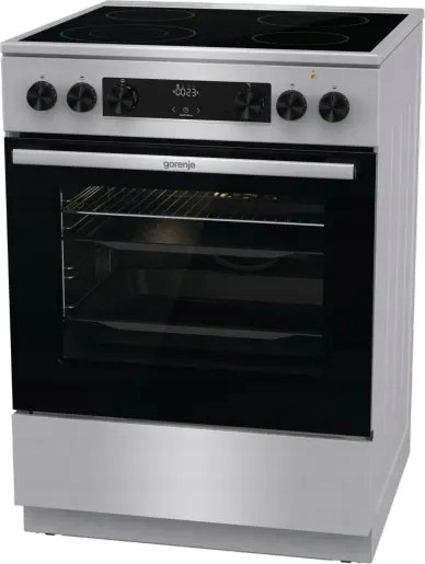 Kuchnia ceramiczna Gorenje GECS6C70XC 60cm Pizza AirFry AquaClean Inox 71l - obrazek 6