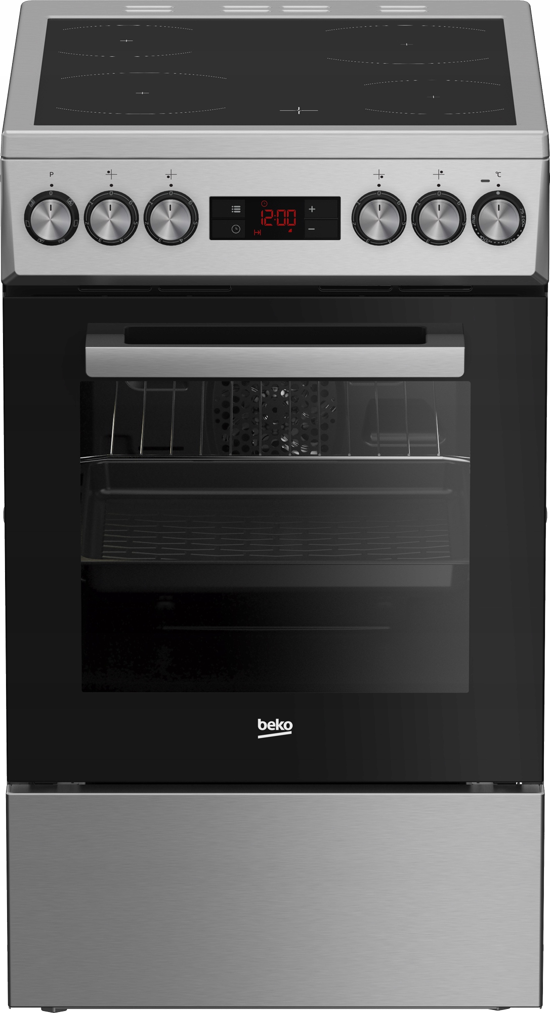 Kuchnia BEKO FSE57300GX Termoobieg 50cm grill emalia łatwoczyszcząca