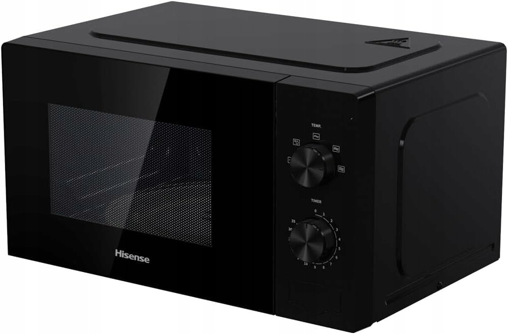 Nowoczesna kuchenka mikrofalowa wolnostojąca 20 l 700 W czarna Rozmrażanie - obrazek 4