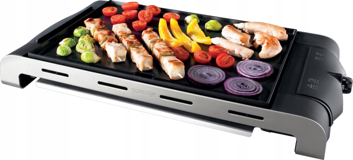 Grill elektryczny GORENJE TG2514B XXL Gładka powierzchnia Tacka na tłuszcz
