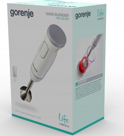 Blender ręczny Gorenje HBC561QW 560W Pojemnik 0,5L podwójne metalowe ostrze - obrazek 4