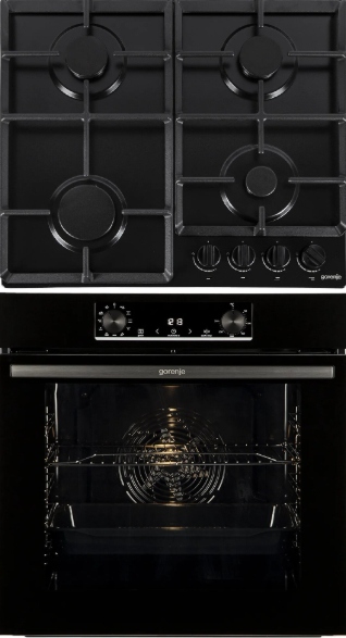 Zestaw Piekarnik + Płyta Gorenje BO6735E02KB + G641EB Czarny Grill Pizza